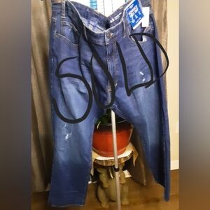 NWT MEN'S ARIZONA JEAN CO ADVANCE FLEXIBLE 360° ATHLETIC TAPER JEANS 48W X 30IN